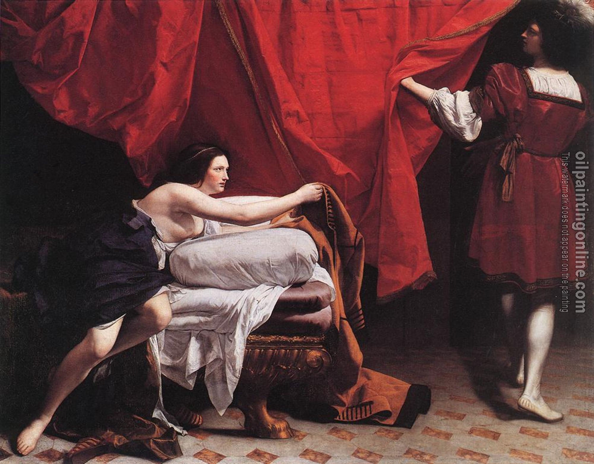 Gentileschi, Orazio - Joseph and Potiphar's Wife